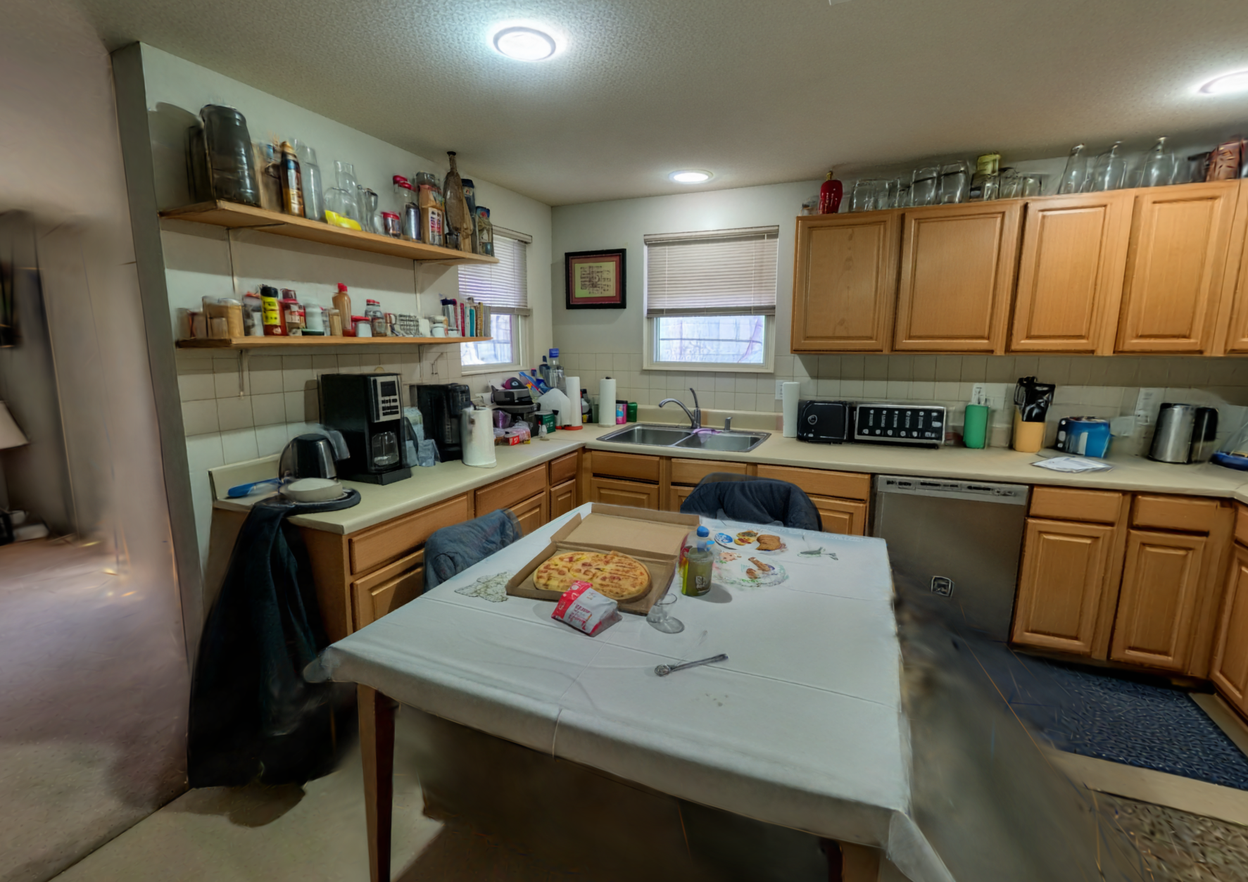 World Labs messy kitchen scene
